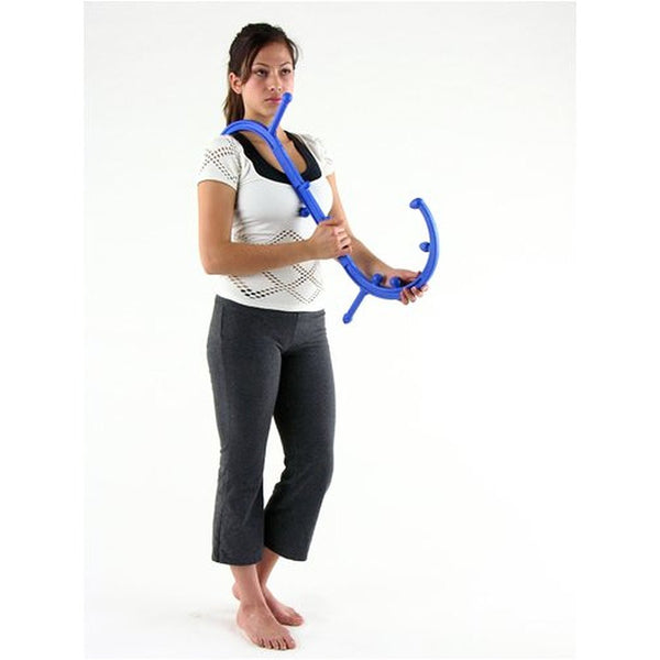 Body Back Company's Self Massage Tool Trio: Body Back Buddy Trigger Point Massage Tool, AccuMassage and Wooden Back Roller Bundle