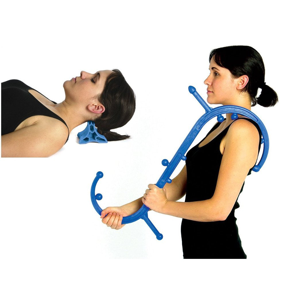 Body Back Buddy trigger point massager and DaVinci Tool Firm occipital muscle massager