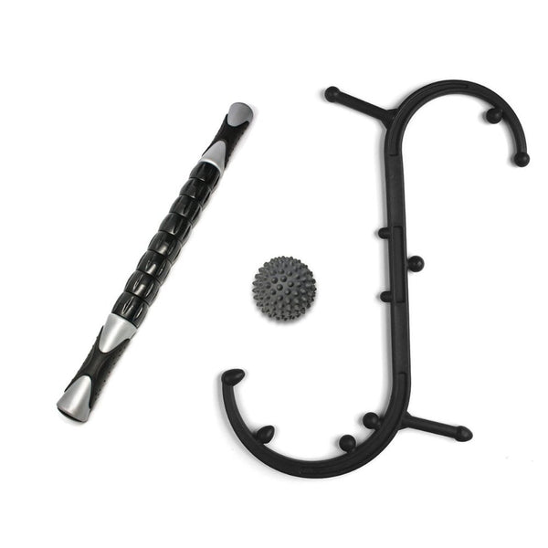 Body Back Company's Body Back Buddy Pro Sport Trigger Point Massage Tool, RhinoPro Black Hard Massage Ball and Deep Trigger Massage Stick 3.0
