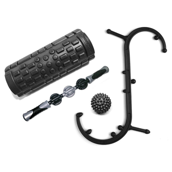 Body Back Company's Ultimate Trigger Point Release Sports Pack Bundle: Body Back Buddy Pro Sport Trigger Point Massager, Matrix Massage Roller Black, RhinoPro Massage Ball Black and Deep Trigger Massage Stick 3.0