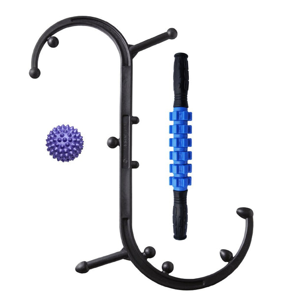 Body Back Company's Body Back Buddy Pro Sport Trigger Point Massage Tool, RhinoPro Black Hard Massage Ball and Deep Trigger Stick 3.0 Bundle