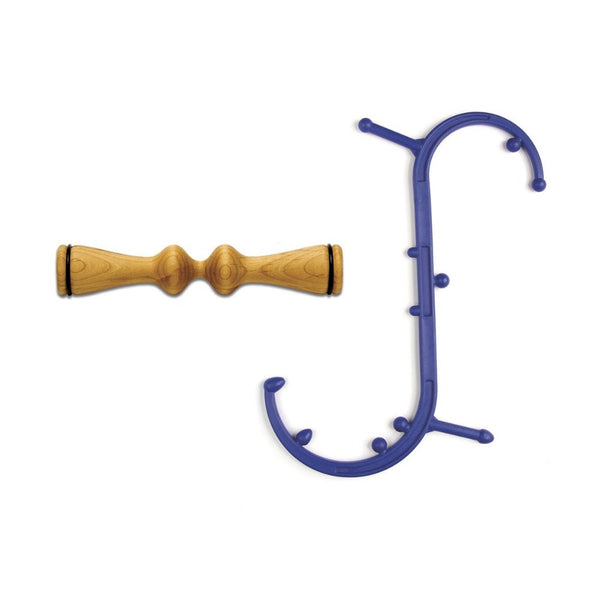Body Back Company's Body Back Buddy Trigger Point Massage Tool and Wooden Back Roller Bundle