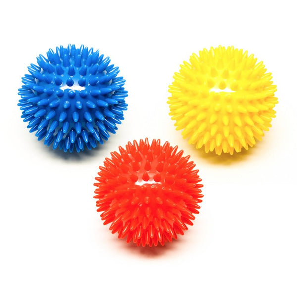 Body Back Company's Porcupine Massage Ball 3-pack Yellow, Blue & Red Balls